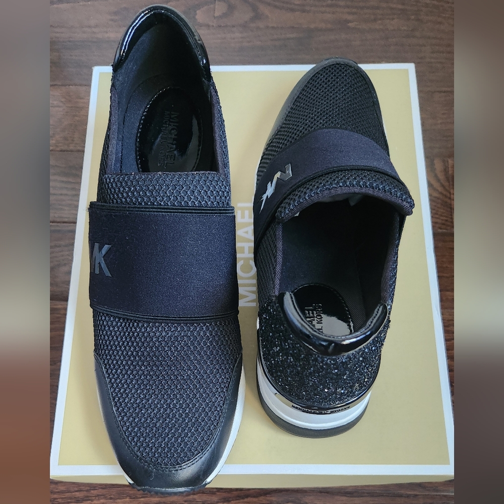 Michael Kors Women's Black Slip-On Sneakers